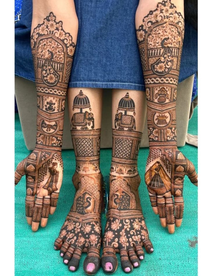 Full bridal hands and feet